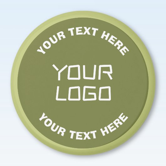 Aimant Logo ou conception téléchargé et texte modifiable