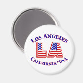 Aimant Logo patriotique Los Angeles USA (Recto/Verso)