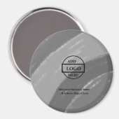 Aimant Logo personnalisé simple et élégant ici entreprise (Recto/Verso)