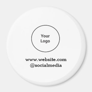 Aimant Logo personnalisé simple et élégant ici sociét
