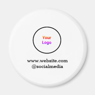 Aimant Logo personnalisé simple et élégant ici société c