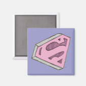 Aimant Logo Pink Croquetée Supergirl (Recto/Verso)