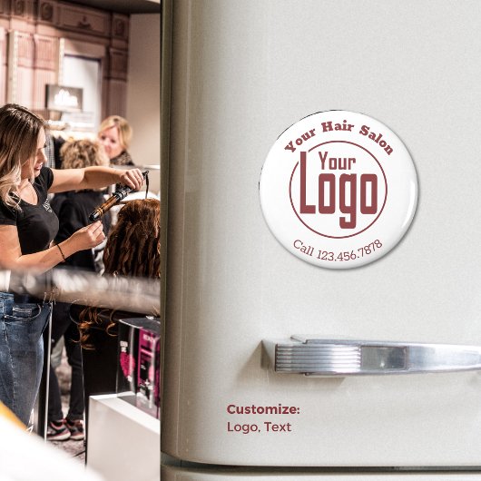 Aimant Logo PME promotionnel Nom de l'entreprise Numéro d