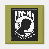 Aimant Logo POW/MIA - Rectangle (Devant)