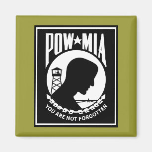 Aimant Logo POW/MIA - Rectangle