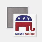 Aimant Logo républicain d'éléphant (Recto/Verso)