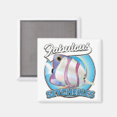 Aimant Logo rétro des Seychelles fabuleux (Recto/Verso)