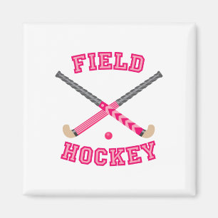 Aimant Logo rose d'hockey de champ