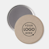 Aimant Logo Rustique Kraft | Entreprise moderne (Recto/Verso)
