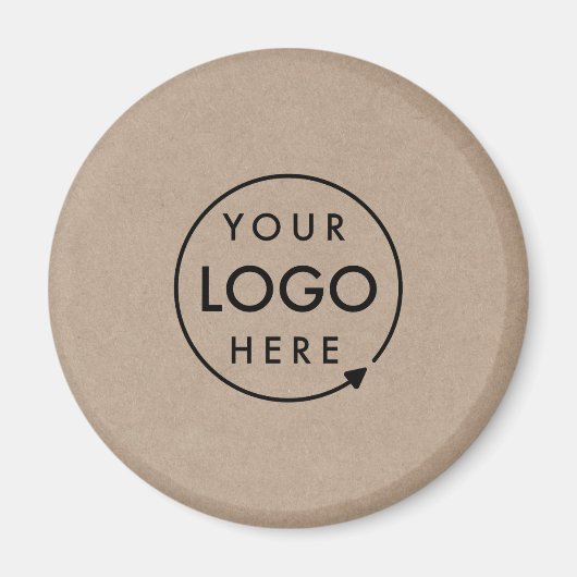 Aimant Logo Rustique Kraft | Entreprise moderne (Devant)