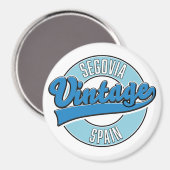 Aimant logo Segovia espagne style rétro (Recto/Verso)