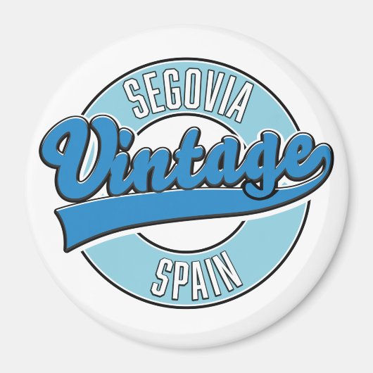 Aimant logo Segovia espagne style rétro (Devant)