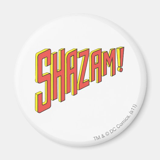 Aimant Logo Shazam Rouge/Jaune (Devant)
