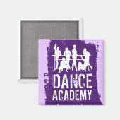 Aimant Logo Silhouettes de l'Académie de danse (Recto/Verso)