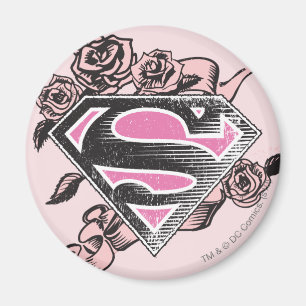 Aimant Logo Supergirl avec Rose