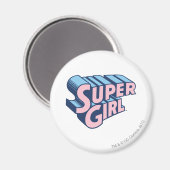 Aimant Logo Supergirl rose et bleu (Recto/Verso)