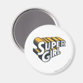 Aimant Logo Supergirl Silver et Orange (Recto/Verso)