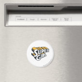 Aimant Logo Supergirl Silver et Orange (In Situ (Lave-vaisselle))
