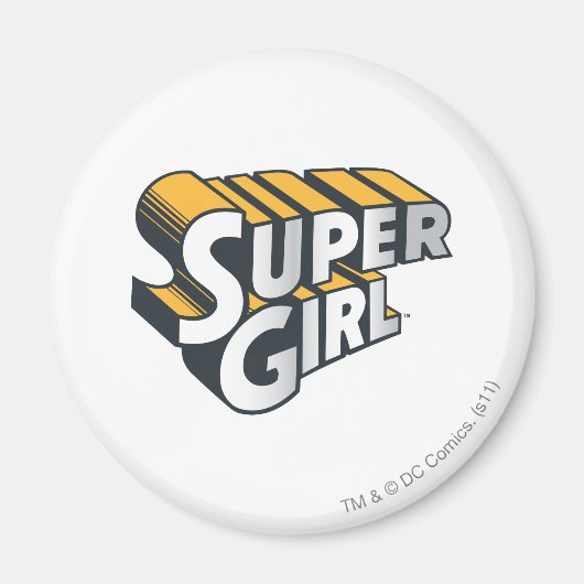 Aimant Logo Supergirl Silver et Orange (Devant)