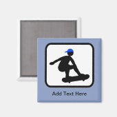 Aimant Logo sur skateboard personnalisable (Recto/Verso)