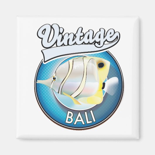 Aimant Logo vintage Bali rétro (Devant)