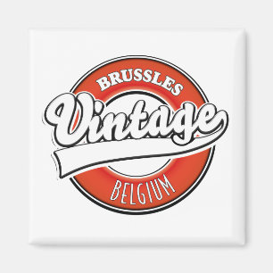 Aimant Logo vintage Bruxelles Belgique