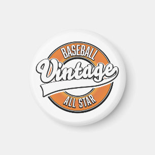 Aimant Logo vintage de baseball.