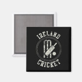 Aimant Logo vintage de cricket d'Irlande (Recto/Verso)