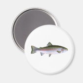 Aimant Logos de pêche de la truite arc-en-ciel (Recto/Verso)