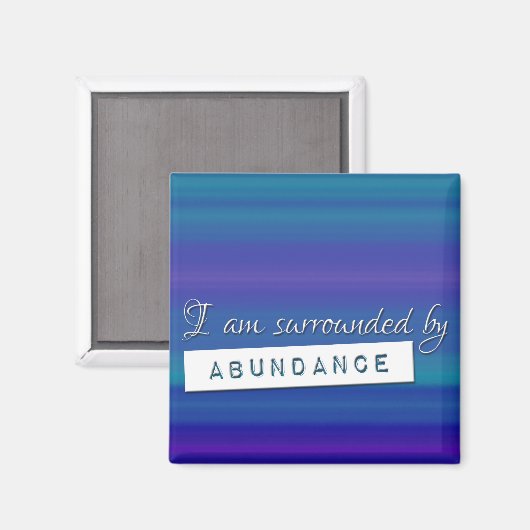 Aimant Loi bleue sur l'attrait Abondance Affirmation (Recto/Verso)