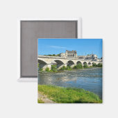 Aimant Loire et pont à Amboise en France Postca (Recto/Verso)