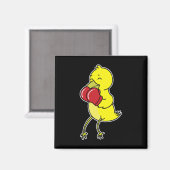 Aimant L'oiseau fait de la boxe (Recto/Verso)