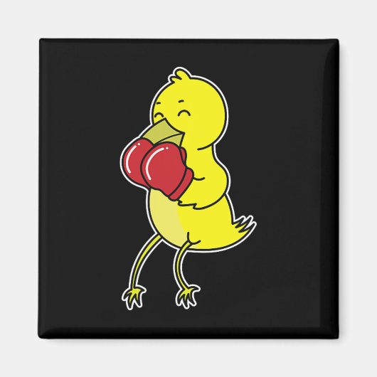 Aimant L'oiseau fait de la boxe (Devant)