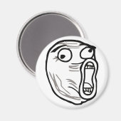 Aimant lol face mème humour rofl omg omfg (Recto/Verso)
