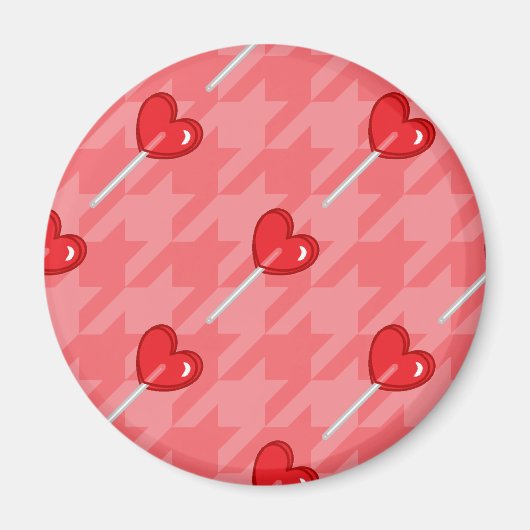 Aimant lollipop coeur rose (Devant)
