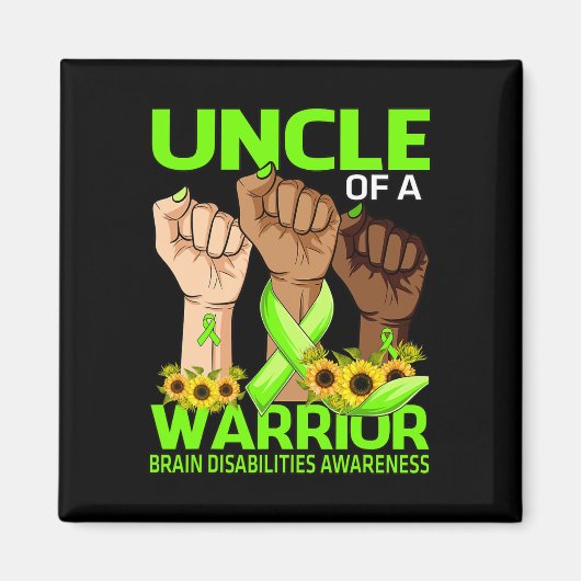 Aimant L'Oncle De La Main D'Un Guerrier Handicap Cerveau (Devant)