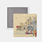 Aimant London Doodle Scene (Recto/Verso)