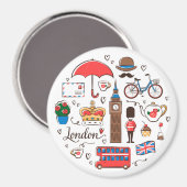 Aimant London Doodles (Recto/Verso)