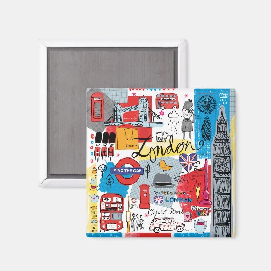 Aimant Londres, Angleterre (Recto/Verso)