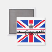 Aimant Londres Angleterre Ville Skyline Union Jack Drapea (Recto/Verso)