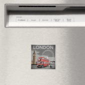 Aimant Londres vintage (In Situ (Lave-vaisselle))