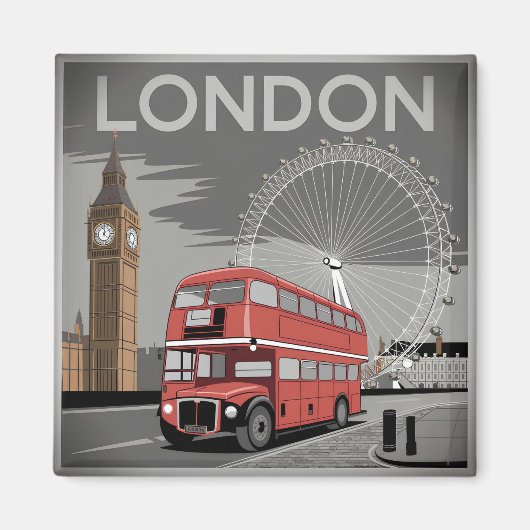 Aimant Londres vintage (Devant)