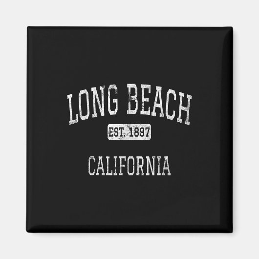 Aimant Long Beach California Ca Vintage (Devant)