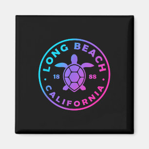 Aimant Long Beach California Sea Turtle Tie Dye Beach Vac