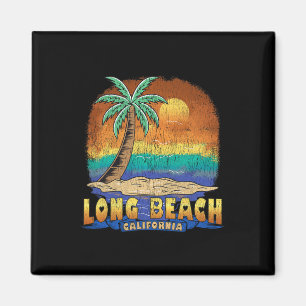 Aimant Long Beach California Vintage Souvenir déprimé