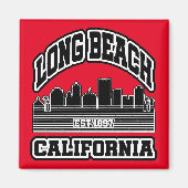 Aimant Long Beach, Californie (Devant)