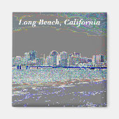 Aimant Long Beach, Californie (Devant)