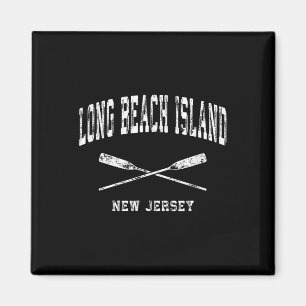 Aimant Long Beach Island New Jersey Vintage Nautical Cros