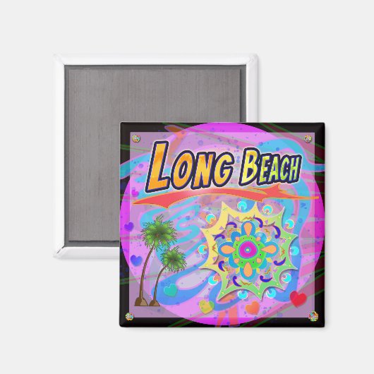 Aimant Long Beach Véritable Magnat de Progrès (Recto/Verso)