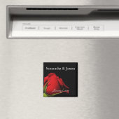 Aimant Long Stemmed Red Rose Mariage personnel (In Situ (Lave-vaisselle))